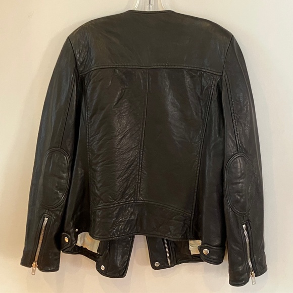 Isabel Marant Bradi SOFT Lambskin Black Leather Jacket 44 10 12 Punk Elegance - Picture 4 of 9